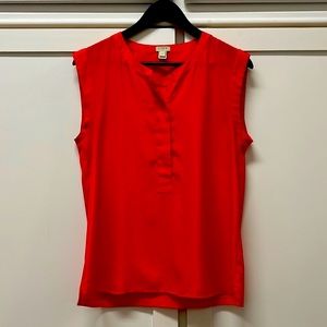 Orange J. Crew sleeveless blouse